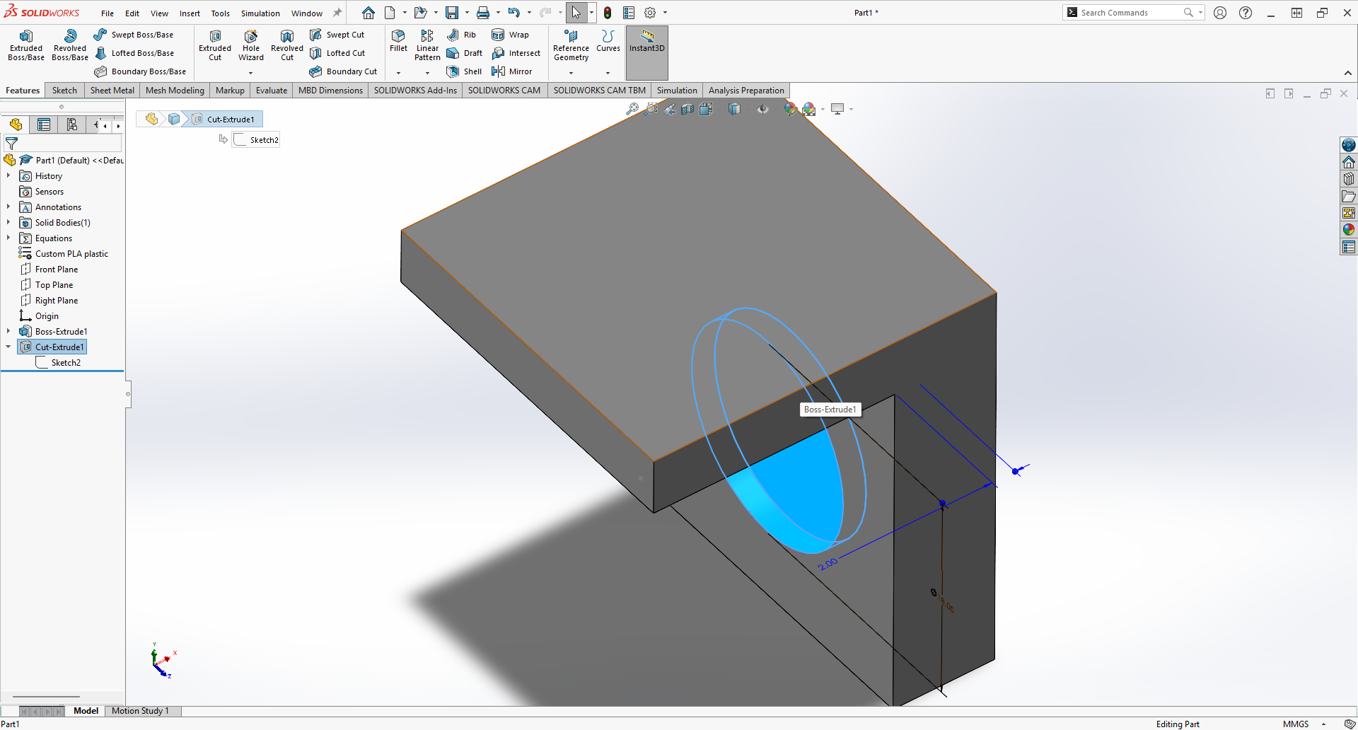 Depth Slot for Motor to Sit Flush in the Mount